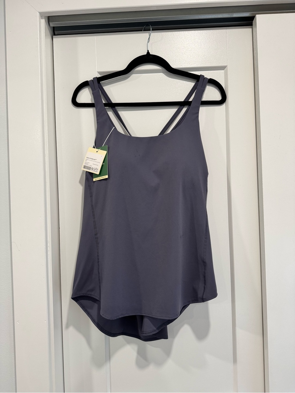 HALARA Double-Strap Scoop Tank Top - Slate Gray